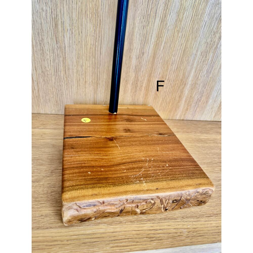 “F” Custom Steel & Wood Retail Display Stand Worm Caves– Adjustable Height